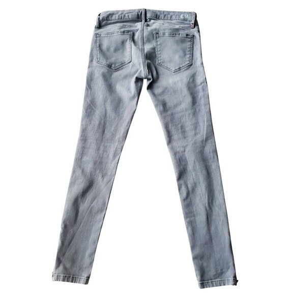 Etienne Marcel Skinny Jeans Grey Distressed Zed Side Zippers Size 26 - Picture 3 of 13